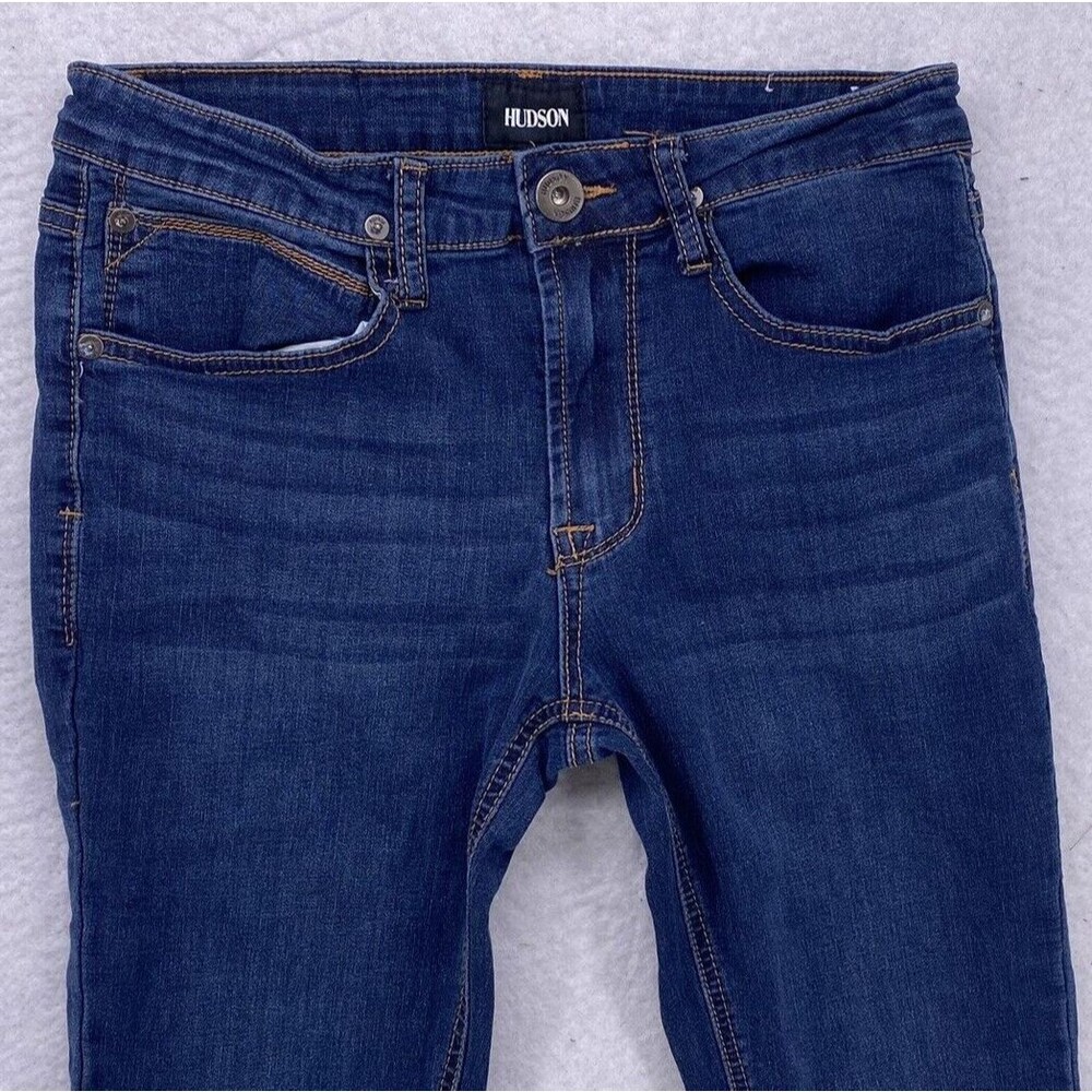 Hudson Boys Size 14 Dark Wash Stretch Skinny Jeans Denim Pants Blue Youth Kids - Picture 9 of 11
